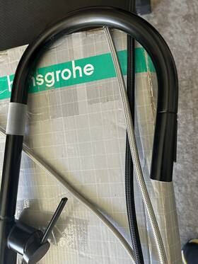 72801671 Hansgrohe Talis N Higharc Kitchen Faucet With Sbox In Matte Black