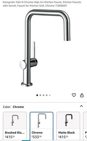 72806001 Hansgrohe Talis U-style Single Hole Kitchen Faucet Chrome New In Box