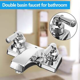 Wt2023-656794ll Harborflow 4 Inch 2-handle 3-hole Cold-hot Mixer Tap Plastic Kitchen Sink Basin Faucet Vanity