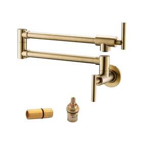 Hv2022b Havin Gold Brass Pot Filler Wall Mount Commercial Faucet Copper M