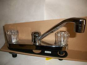 Hd Supply Solutions 194671031811 Two Handle Kitchen Faucet With Deckplate Chrome