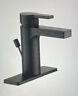 Hd67771w-6010h Delta Modern Contemporary Single Hole Bathroom Faucet Black 925699944609