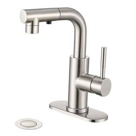 Djs-mp-cl-7006bn Heshan Jia Hao Sanitary Ware Industry Co. Ltd Single Handle Modern Bathroom Faucet With Pull Out Sprayer Brushed Nickel