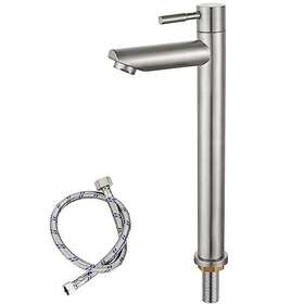 Heyalan 727380353518 Cold Water Only Bathroom Sink Faucet Stainless Steel Single Handle One Hole