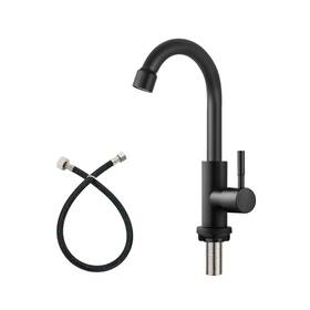 Sus304 Heyalan 759838336422 Cold Water Only Kitchen Faucet Single Handle 1 Hole Deck Mount