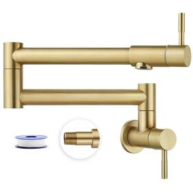Heyalan 759838339294 Pot Filler 19 Inch Wall Mount Folding Stretchable Kitchen Restaurant Faucet S