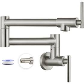 Heyalan 781454648658 Pot Filler 19 Inch Wall Mount Folding Stretchable Kitchen Restaurant Faucet S