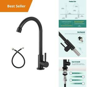 B08k2yspxr Heyalan Stainless Steel Single Handle Cold Water Faucet Kitchen Sink Tap 360 Degree Rota