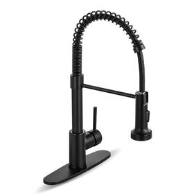 Hgn 738632490882 Kitchen Faucets Matte Black With Pull Down Sprayer Stainless