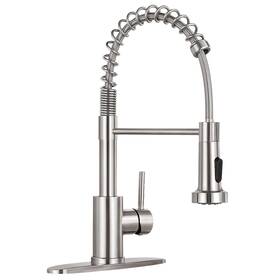 Hgn 738632490899 Kitchen Faucet With Pull Down Sprayer Commercial Single Handle Sink F