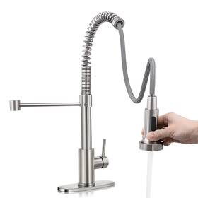 Hgn 747976821504 Kitchen Faucet With Pull Down Sprayer Commercial Single Handle Spring Sink