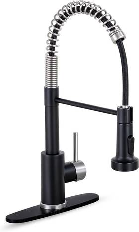 Hgn 747976821559 Kitchen Faucet With Pull Down Sprayer Single Handle Lever Spring