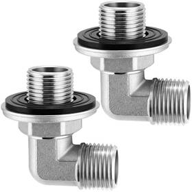 Hgz-bxgwt-2  Hgzaccompany Wall Mount Commercial Faucet Installation Kit 304 Stainless Steel 90 Dergee