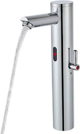 At0135ha Hhoommee Automatic Touchless Bathroom Sink Faucet Tall Body Silver-chrome