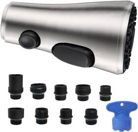 Hibbent 732376263405 Pull Down Spray Head For Kitchen Faucet 3 Modes With 9 Adapters Re