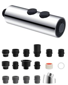 Pd73221spray2-metal-col-c Hibbent Metal Pull Down Kitchen Faucet Head Replacement With 15 Adapters Sink Spray