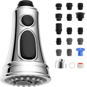 Pd74932spray3-c Hibbent Kitchen Faucet Head Replacement - Pull Down Spray Nozzle 15 Adapters For M