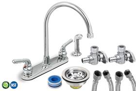 Highcraft 804595121627 Complete Installation Kit -handle Kitchen Faucet With Spray Supply Lines Pe