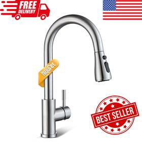 Hq618-01-05bn Hiqufet Single Handle Kitchen Faucet With Pull Down Sprayer For Mixer Tap