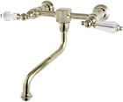 Hks1212wll Kingston Brass Bathroom Faucet Wall Mount Crystal Handle 0663370552700