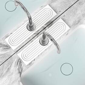 Us-gznxsd-short-white1 Hmzfuqilh Stone Faucet Mat For Kitchen Sink And Bathroom Super Absorbent Splash Guard