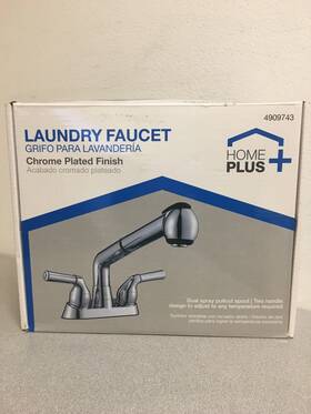 4422202c Home Plus Two Handle Chrome Laundry Faucet With High Arc Spout And Lever Handles