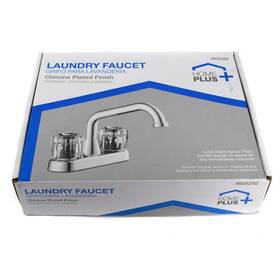 4935292 Home Plus New Two-handle 4 Inch Laundry Faucet - Classic Chrome 2.5 Gpm