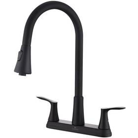 Homelody 761402643003 2 Handles Kitchen Faucet With Pull Down Sprayer For 3 Hole Sink 8 Inch 360