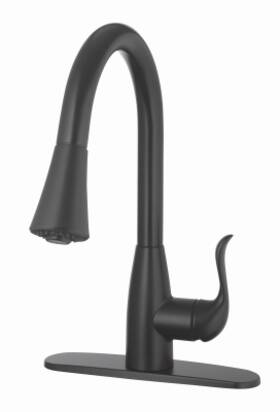 109728 Homepointe 3 Pack - Single Handle Pull-down Spray Kitchen Faucet Matte Black