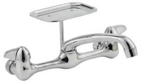 240561 Homepointe Wall-mount Kitchen Faucet 2 Handles Chrome Plated -