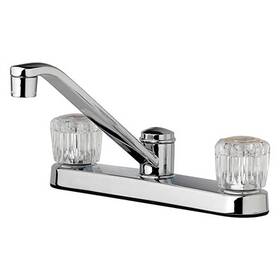 242103 Homepointe 3 Pack - Kitchen Faucet 2 Acrylic Handles Chrome
