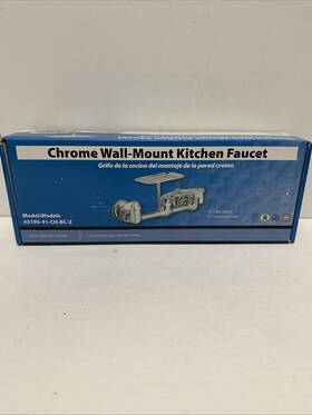 3190-41-ch-bc-z Homewerks Wall Mount 2 Handle Chrome Kitchen Faucet/tray #799