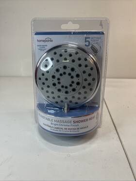 228626 Homewerks Worldwide-import Homepointe Shower Head Fixed Mount 5 Settings Chrome Plastic - New