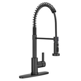 Homfan 196336597588 Aquablade Modes Kitchen Faucet With Pull Down Sprayer Matte Black Spring S Inch