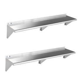 Hx2025-90 Hongxing Stainless Steel Shelf 12 X 60 Inches 400lb 2 Pack Nsf Inch D W Piece Set