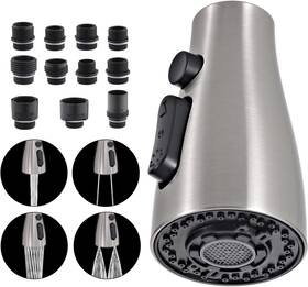 Us-cfcl-1 Hoozivt Kitchen Sink Faucet Replacement Parts 4 Function Nozzle With 11 Adapters