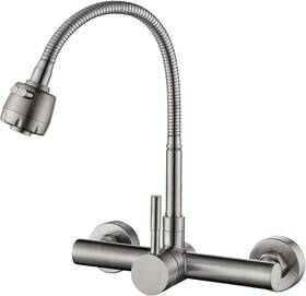 Lfkfkf0037-lwf-01 Hosilova Wall Mount Kitchen Faucet One Handle 8 Inch Center Commercial Sink With