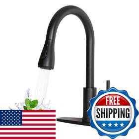 B0fghnnnzh Hotis Home Black Kitchen Faucet Single Handle Matte Faucets With Pull Down S