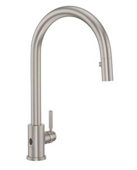 House Of Rohl U.4034ls-stn-2 Perrin And Rowe Juliet Pull Down Sensor Touchless Kitchen Faucet
