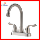 Ht-sly008l Hotis Home Commercial Two Handle Stainless Steel Brushed Nickel Bathroom