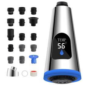 3y02.light78831f18.1017880-c Hygie Rinse Led Faucet Head Replacement 4 Function Universal Temperature Display Pull