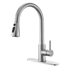 Ibergrif 436613829967 Kitchen Faucets With Pull Down Sprayer Single Handle High Arc Brushed Nickel