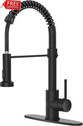 Ibofyy 744759112323 Black Kitchen Faucets Single Handle Commercial Sink Faucet With Multifun
