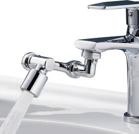 Fauaer01 Ijesa 1080 Swivel Faucet Extender Sink Aerator - 2 Mode Water Saving Spray F