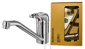 702.705.07 Ikea Sundsvik Kitchen Mixer Faucet Tap Chrome Plated 360 Swivel Spout 702.705