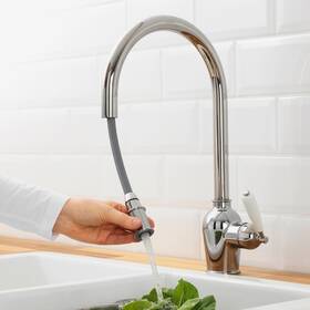 703.418.78 Ikea Insj N Chrome Plated High Spout Pull Out Kitchen Faucet