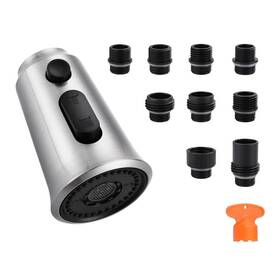 Iviga 445034769753 1/2 Inch Kitchen Pull Down Faucet Spray Head With 3-functions And 9 Adapter Kit I
