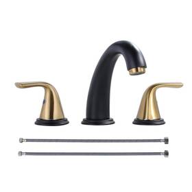 Vba31gb Iviga Widespread Bathroom Faucets 8 Inch Double Handle High Arc In Black Gold