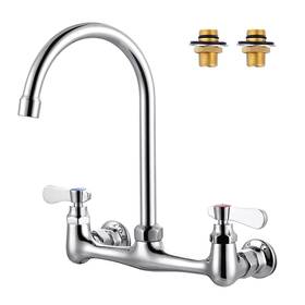 Vsk93c-8 Iviga Commercial Sink Faucet With 6 Inch Gooseneck Swivel Spout 8 Center Wall Mount K