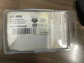 537-mbk Jaclo Toe Control Drain Matte Black